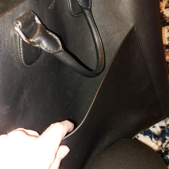 Michael Kors Collection Large Black Leather work satchel. - Picture 6 of 12